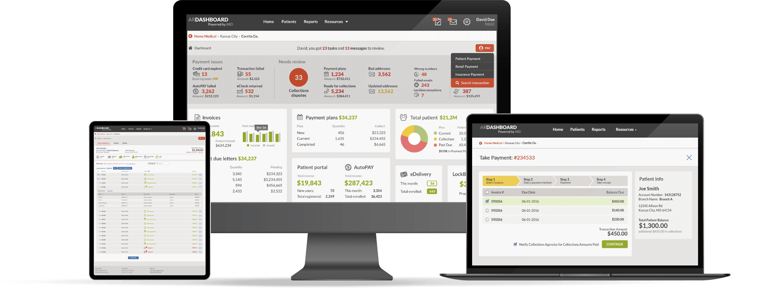 Patient Collections Dashboards